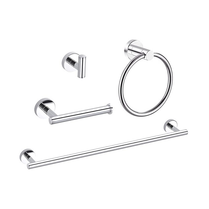 Bathroom Accessories Set of 4 (Polished Chrome)