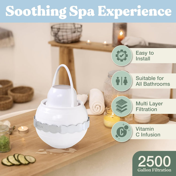 Marmolux 9-Stage Bath Tub Water Filter for Cleaner, Purer Baths | Removes Chlorine, Minerals, and Impurities | Enhances Skin and Hair Health