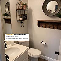 Toilet Paper Holder & Towel Ring (Matte Black)