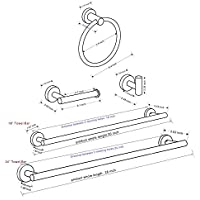 5 Piece  Bathroom Hardware Set (Matte Black)