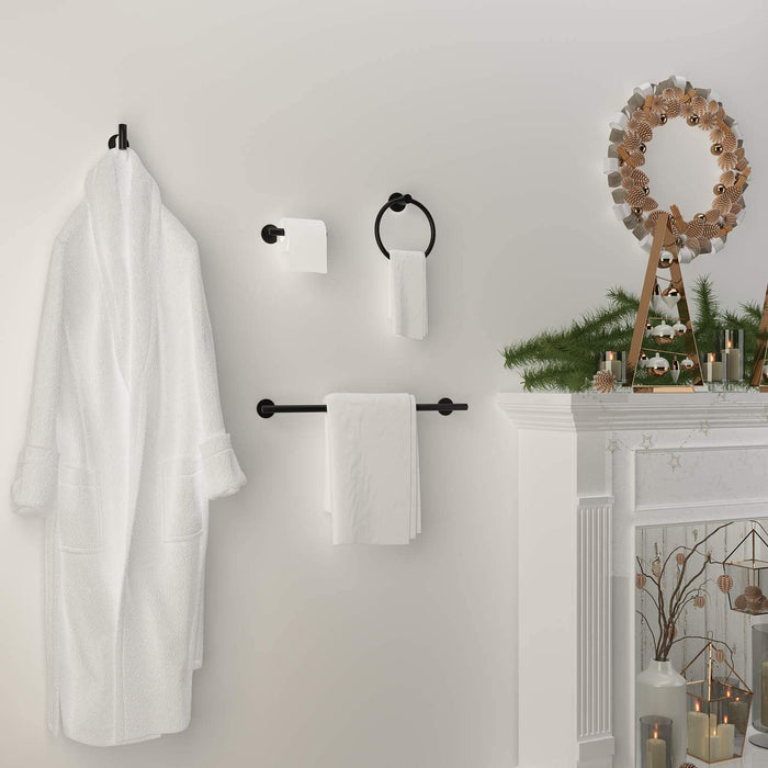 Bathroom Hardware Set of 4 (Matte Black)