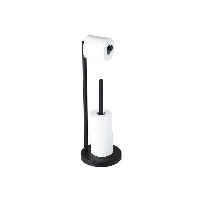 Free standing Toilet Paper Holder with reserve (Matte Black) — Marmolux