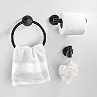 Bathroom Accessories Set of 3 (Matte Black)