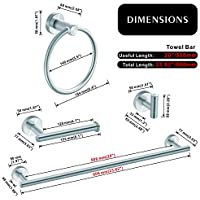 Bathroom Accessories Set of 4 (Brushed Steel)