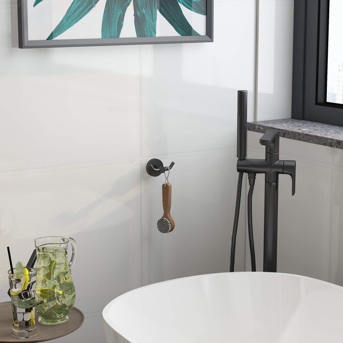 Double Towel Hook (Matte Black)