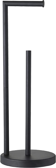 Free standing Toilet Paper Holder with reserve (Matte Black)