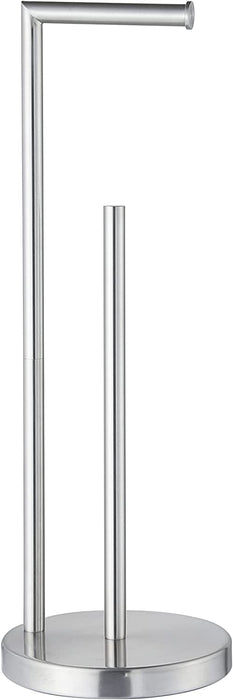 Free standing Toilet Paper Holder with reserve (Stainless Steel)