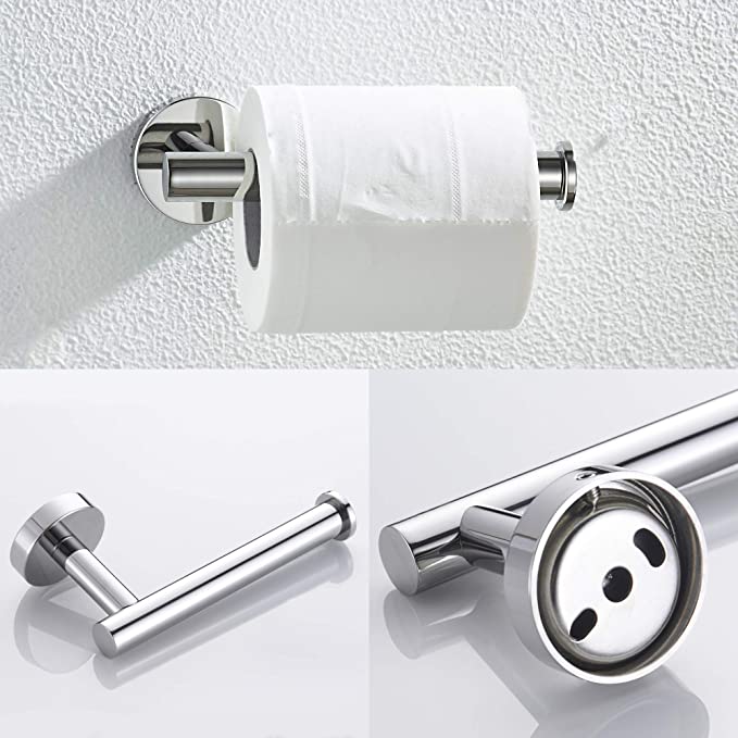 Bathroom Accessories Set of 4 (Polished Chrome)
