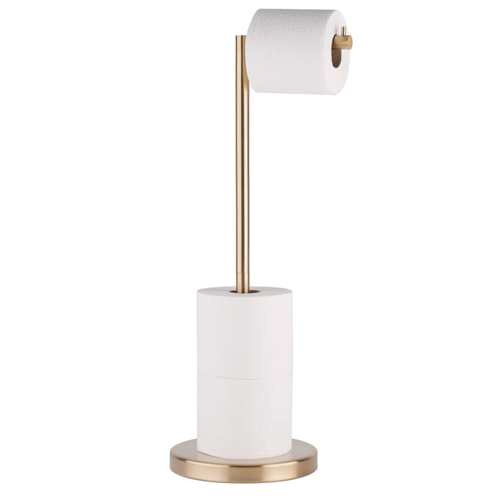 4 Rolls Storage - Free Standing Toilet Paper Holder Stand  (Gold)