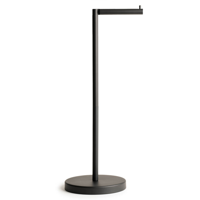 4 Rolls Storage - Free Standing Toilet Paper Holder Stand (Matte Black)