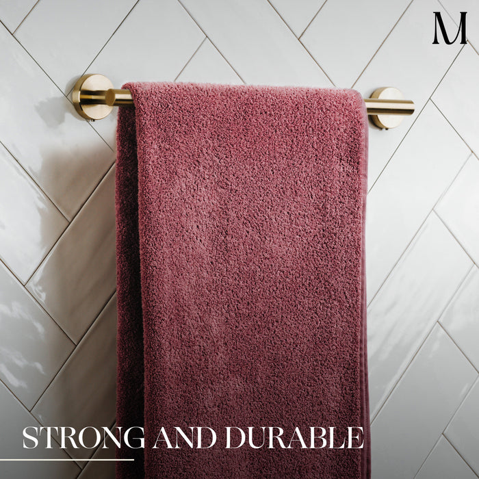 14 inches Bath Towel Bar - Round Design(Brushed Gold)