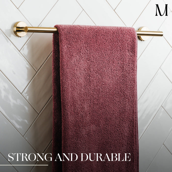 24 inches Bath Towel Bar - Round Design (Brushed Gold)