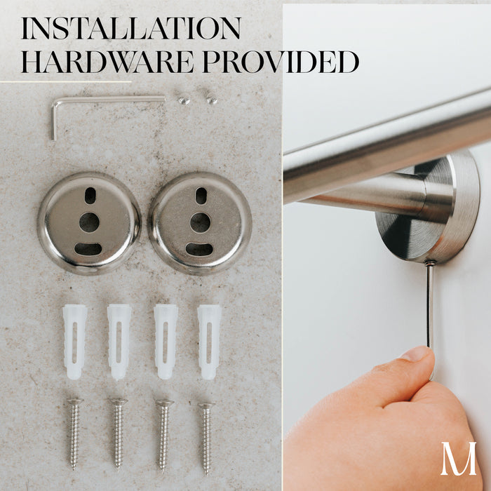 14 inches Hand Towel Holder  (Brushed Steel)