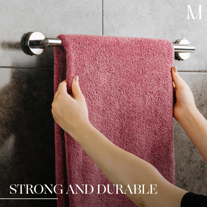 14 inches Bath Towel Bar - Round Design(Polished Chrome)