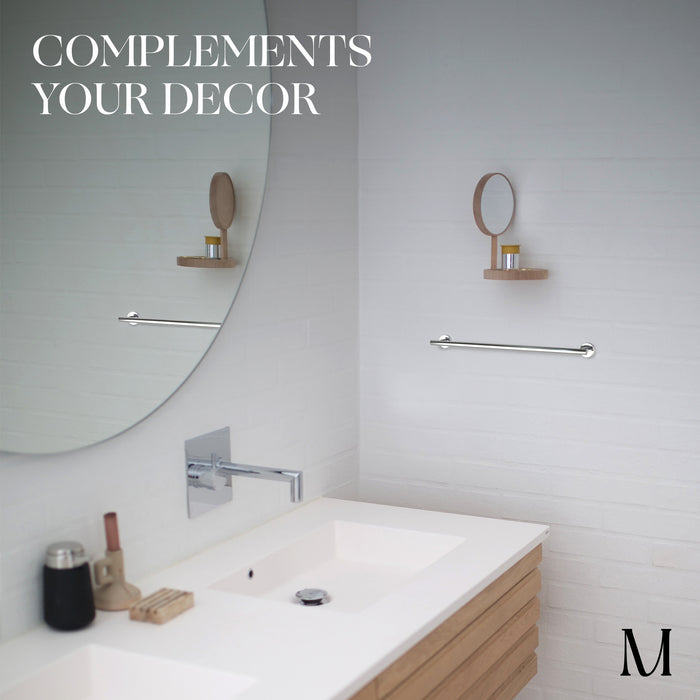 14 inches Bath Towel Bar - Round Design(Polished Chrome)