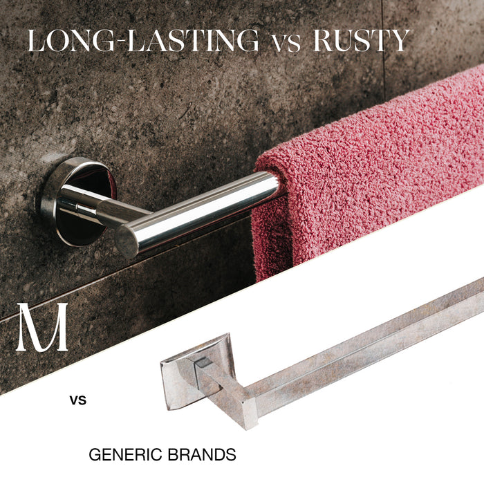 14 inches Bath Towel Bar - Round Design(Polished Chrome)