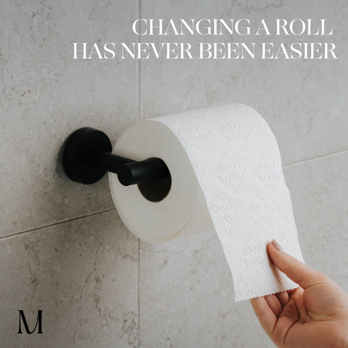 Classic Toilet Roll Holder (Matte Black)