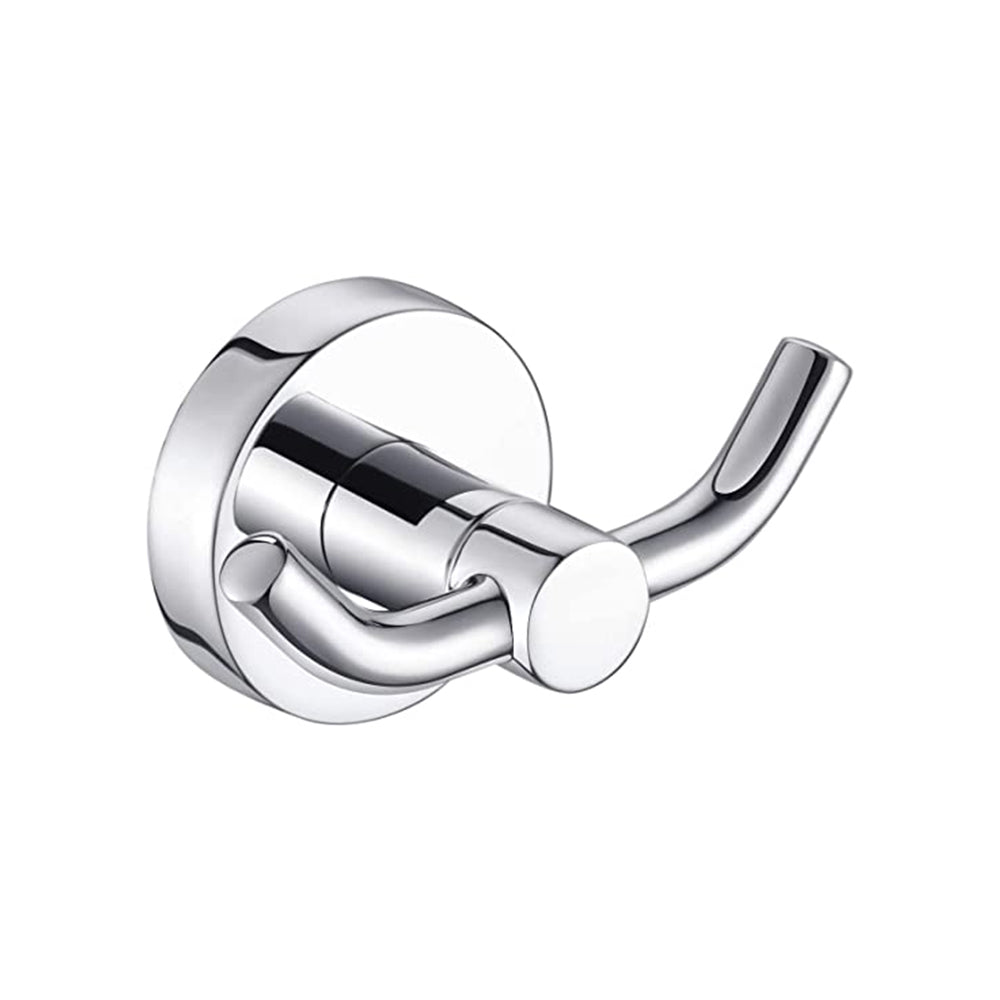 Marmolux ACC - Chrome Bathroom Hooks for Towels | Modern Double Towel Hook Design Ideal for Use As Robe & Towel Hooks, Shower Wall Hooks or Kitchen