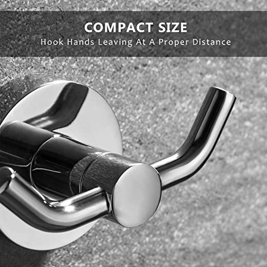 Double Towel Hook (Polished Chrome)