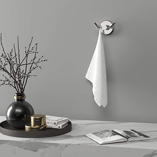 Double Towel Hook (Polished Chrome)