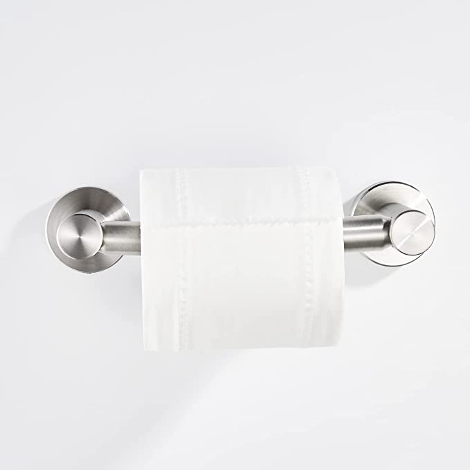 Spring Loaded Toilet Roll Holder (Brushed Steel)