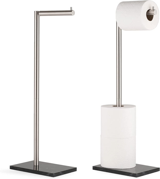 Black Free Standing Toilet Paper Holder Stand